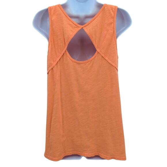 Fresh Produce Top Womens Small Tank Orange Peekaboo Bright Boho Cotton USA - Picture 2 of 10